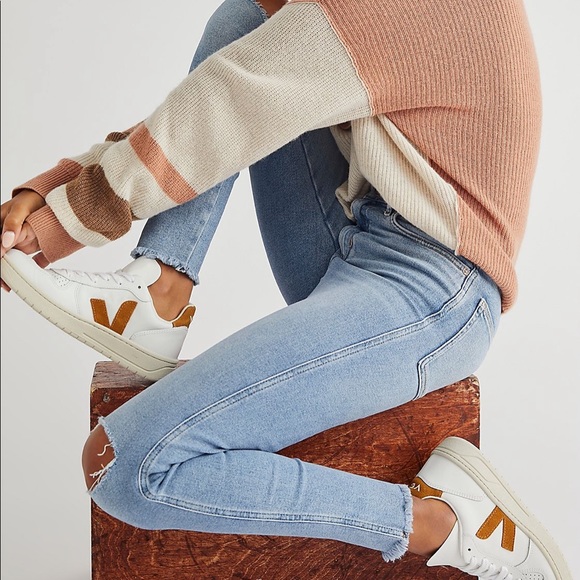 Free People raw high rise jegging in sweet blue - Picture 4 of 6